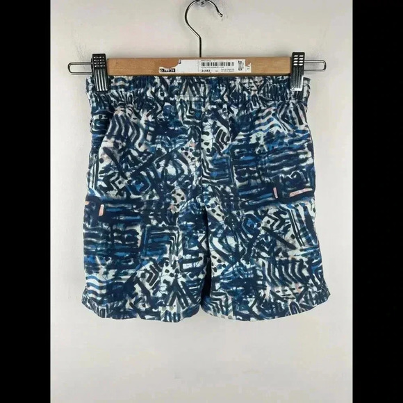 Patagonia Swim Trunks Boys Small  Blue Pattern Lined Shorts Drawstring Outdoor - Picture 3 of 4
